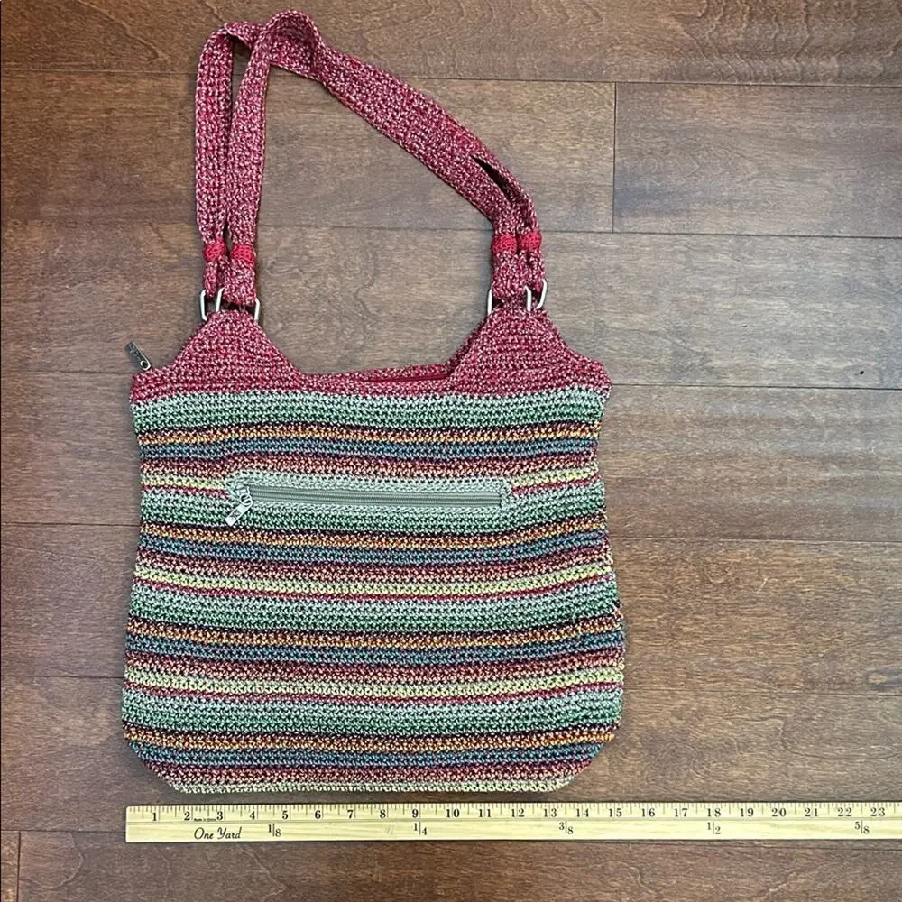 The Sak Gypsy Stripe Multicolored Crochet Shoulder Bag